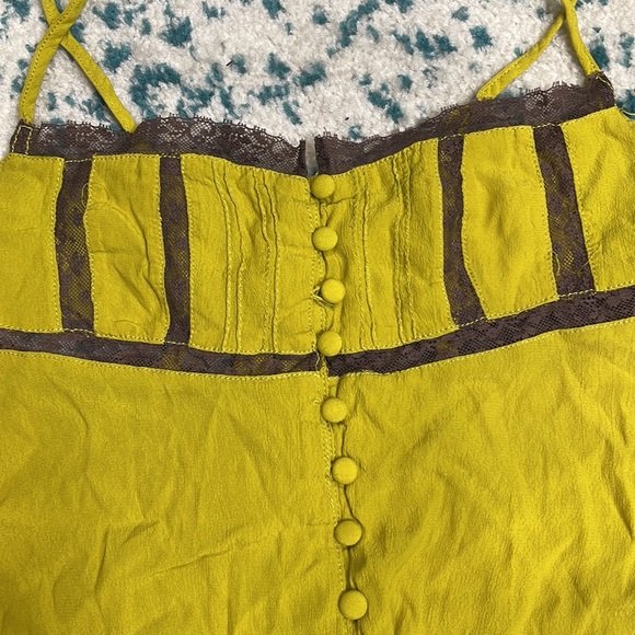 Urban outfitters Louise green adjustable spaghetti strap lace cami w/ tie back - Picture 5 of 10